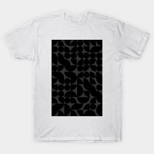 Black Colored Geometric Pattern - Shapes #3 T-Shirt